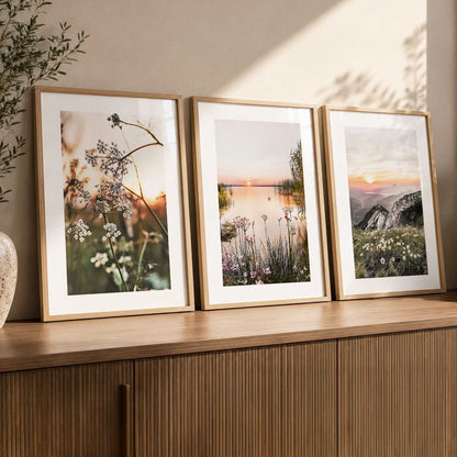 Floral Framed Wall Art Prints | Set of 3 | Home Decor