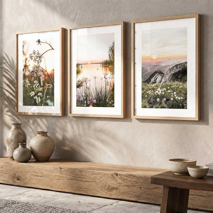 Floral Framed Wall Art Prints | Set of 3 | Home Decor