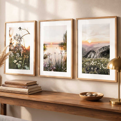 Floral Framed Wall Art Prints | Set of 3 | Home Decor