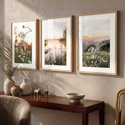 Floral Framed Wall Art Prints | Set of 3 | Home Decor