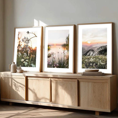 Floral Framed Wall Art Prints | Set of 3 | Home Decor
