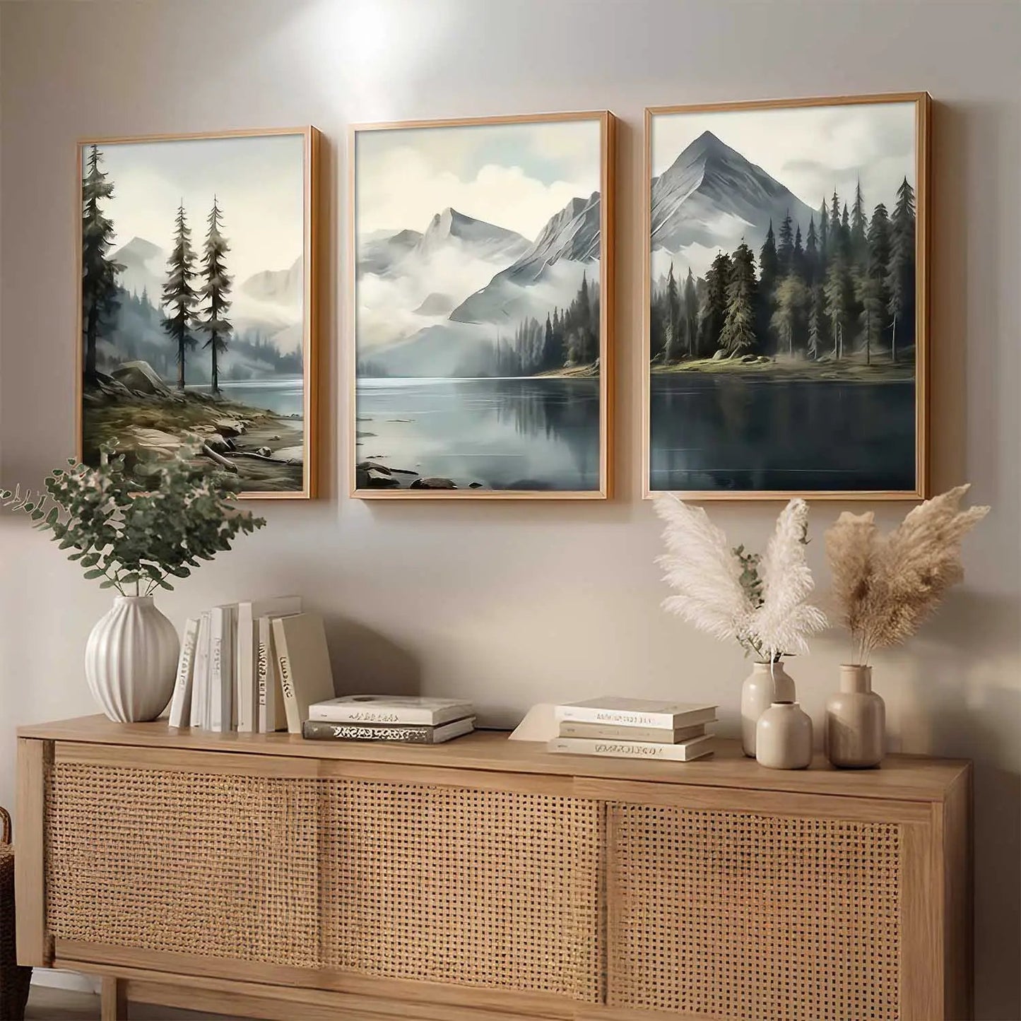 Mountain View Framed Wall Art Prints | Set of 3 | Home Decor