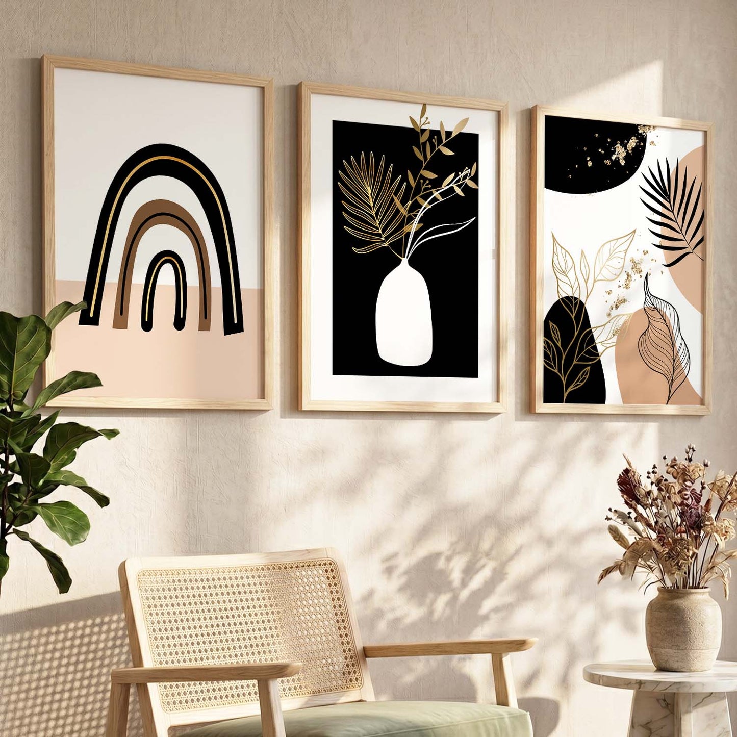 Framed Prints for Home and Office, Set of 3