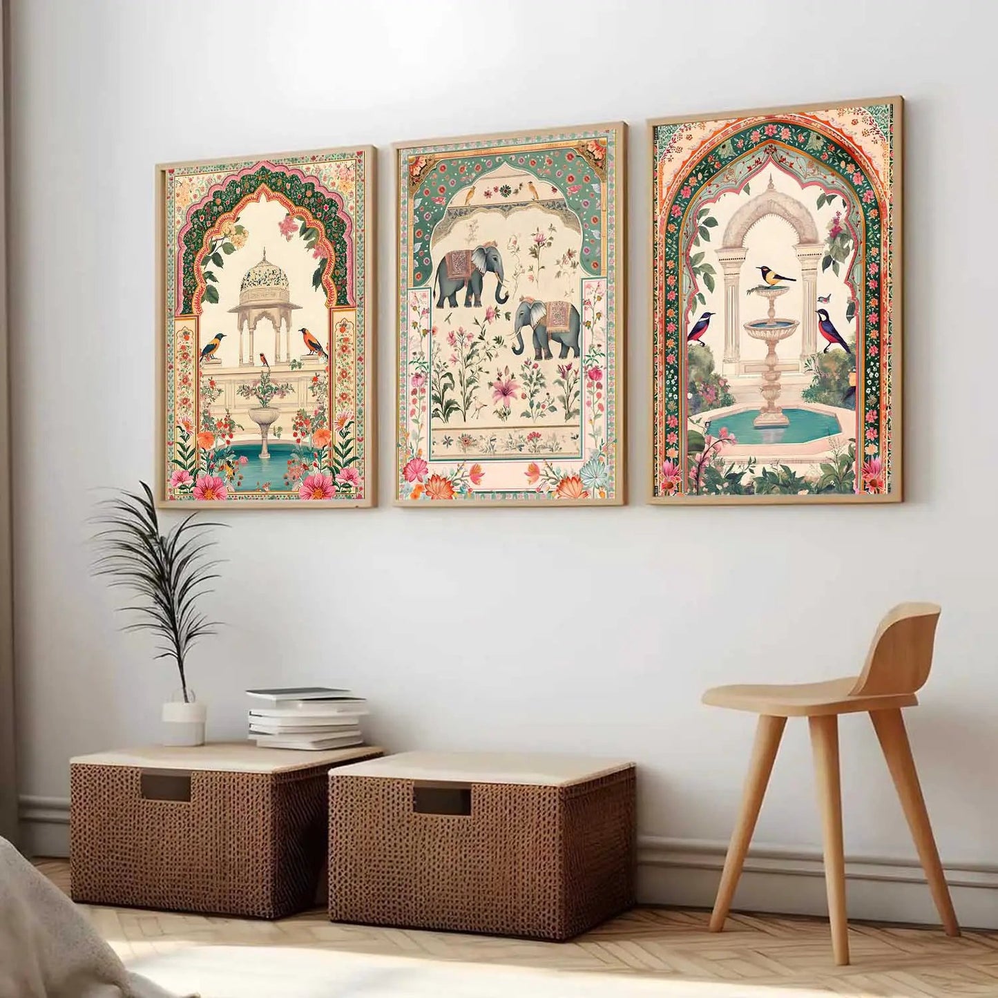 kotart Traditional wall Art Paintings with Frame for Home Decor - Framed Wall Painting for Living Room Bedroom Office Room Decor - Painting for Wall Decoration