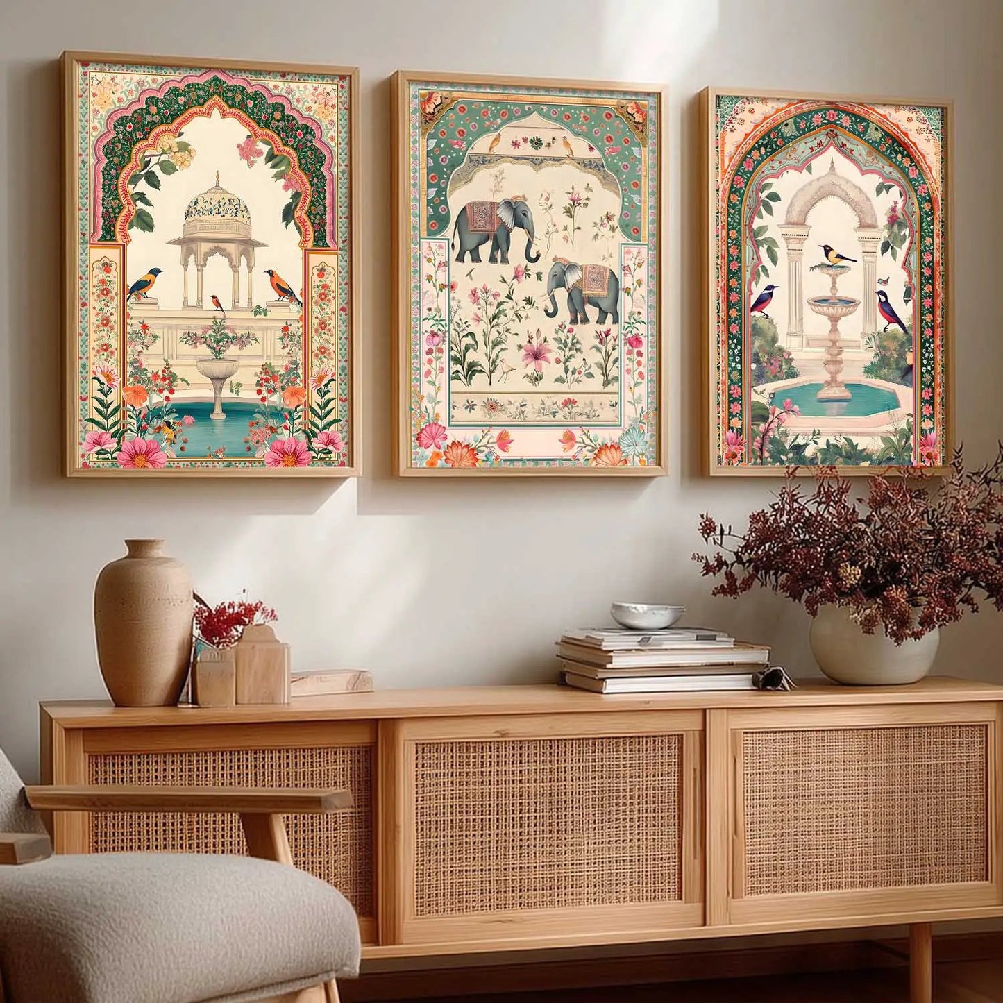 kotart Traditional wall Art Paintings with Frame for Home Decor - Framed Wall Painting for Living Room Bedroom Office Room Decor - Painting for Wall Decoration