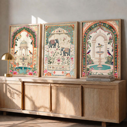 kotart Traditional wall Art Paintings with Frame for Home Decor - Framed Wall Painting for Living Room Bedroom Office Room Decor - Painting for Wall Decoration