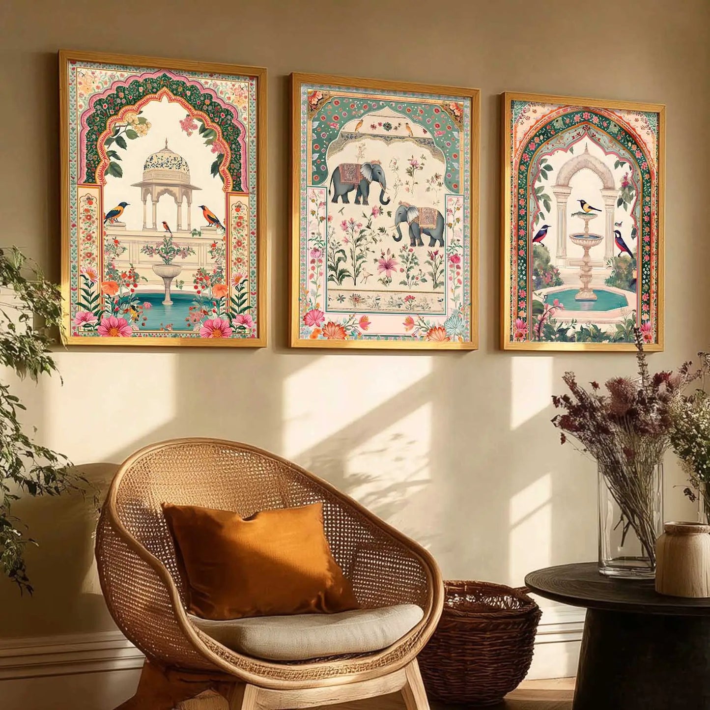 kotart Traditional wall Art Paintings with Frame for Home Decor - Framed Wall Painting for Living Room Bedroom Office Room Decor - Painting for Wall Decoration