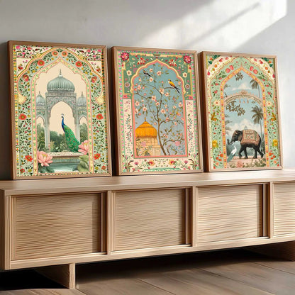 kotart Traditional wall Art Paintings with Frame for Home Decor - Framed Wall Painting for Living Room Bedroom Office Room Decor