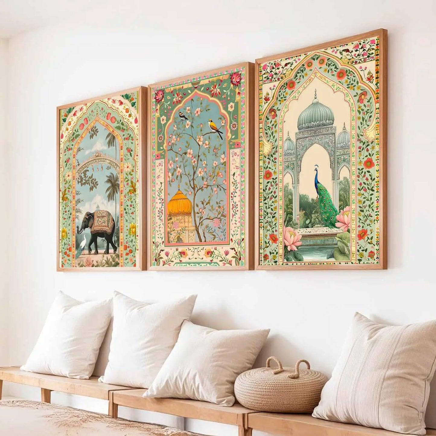 kotart Traditional wall Art Paintings with Frame for Home Decor - Framed Wall Painting for Living Room Bedroom Office Room Decor
