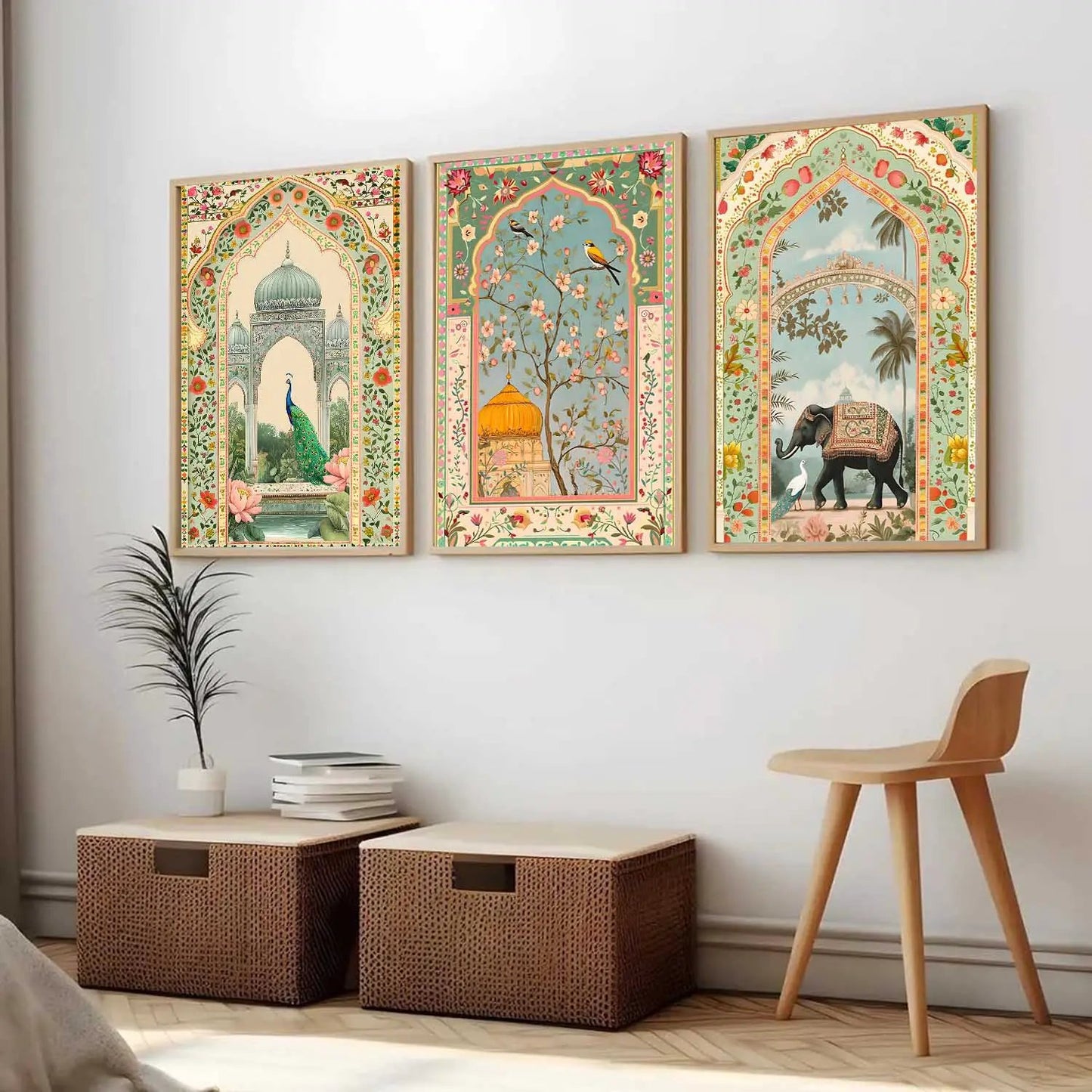kotart Traditional wall Art Paintings with Frame for Home Decor - Framed Wall Painting for Living Room Bedroom Office Room Decor