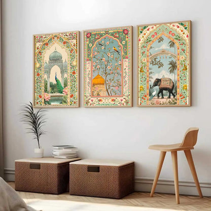kotart Traditional wall Art Paintings with Frame for Home Decor - Framed Wall Painting for Living Room Bedroom Office Room Decor