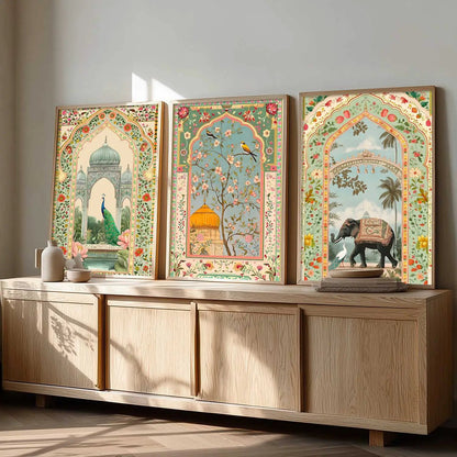 kotart Traditional wall Art Paintings with Frame for Home Decor - Framed Wall Painting for Living Room Bedroom Office Room Decor