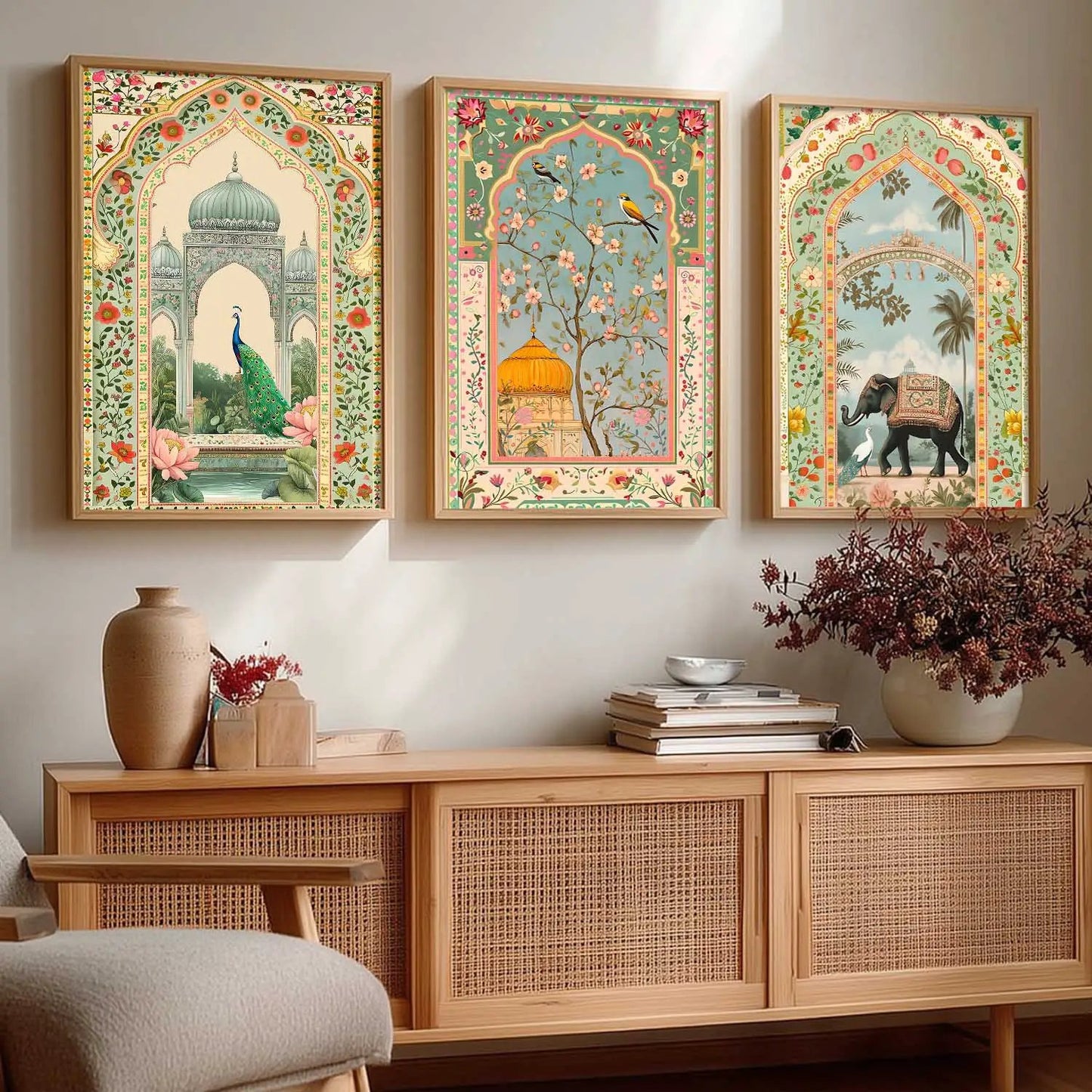 kotart Traditional wall Art Paintings with Frame for Home Decor - Framed Wall Painting for Living Room Bedroom Office Room Decor