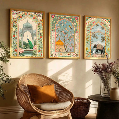 kotart Traditional wall Art Paintings with Frame for Home Decor - Framed Wall Painting for Living Room Bedroom Office Room Decor