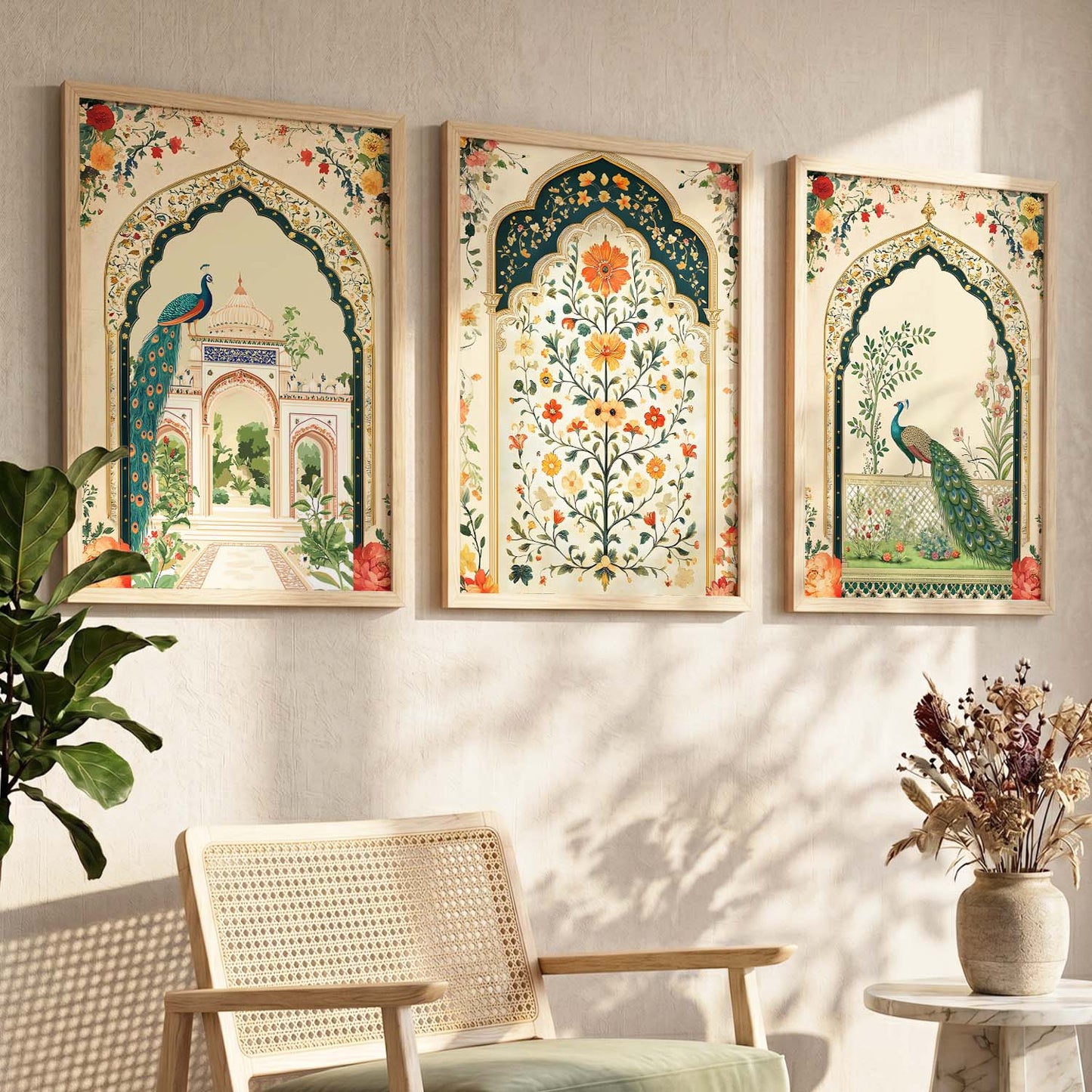 kotart Traditional wall Art Paintings with Frame for Home Decor - Framed Wall Painting for Living Room Bedroom Office Room Decor