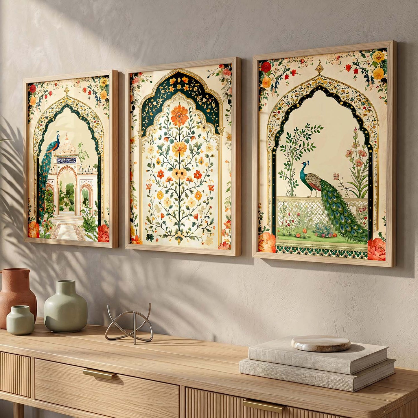 kotart Traditional wall Art Paintings with Frame for Home Decor - Framed Wall Painting for Living Room Bedroom Office Room Decor