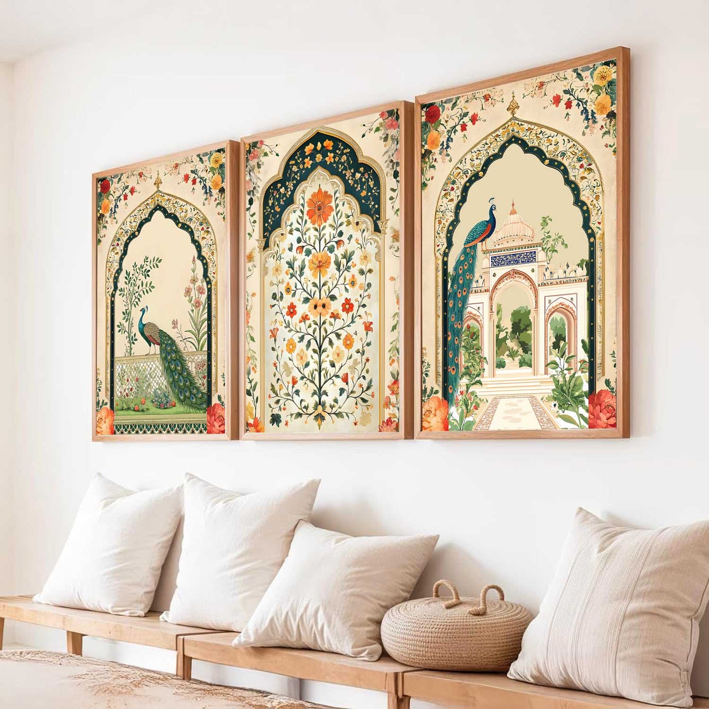 kotart Traditional wall Art Paintings with Frame for Home Decor - Framed Wall Painting for Living Room Bedroom Office Room Decor