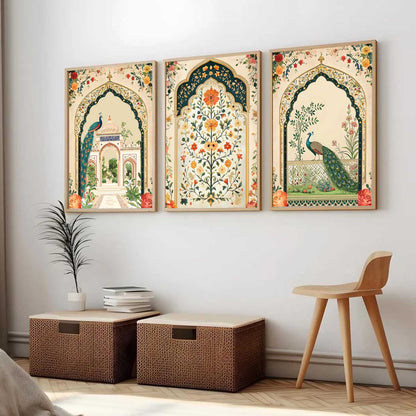 kotart Traditional wall Art Paintings with Frame for Home Decor - Framed Wall Painting for Living Room Bedroom Office Room Decor