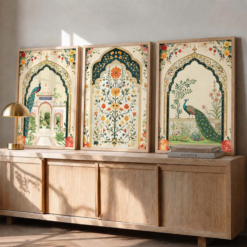 kotart Traditional wall Art Paintings with Frame for Home Decor - Framed Wall Painting for Living Room Bedroom Office Room Decor