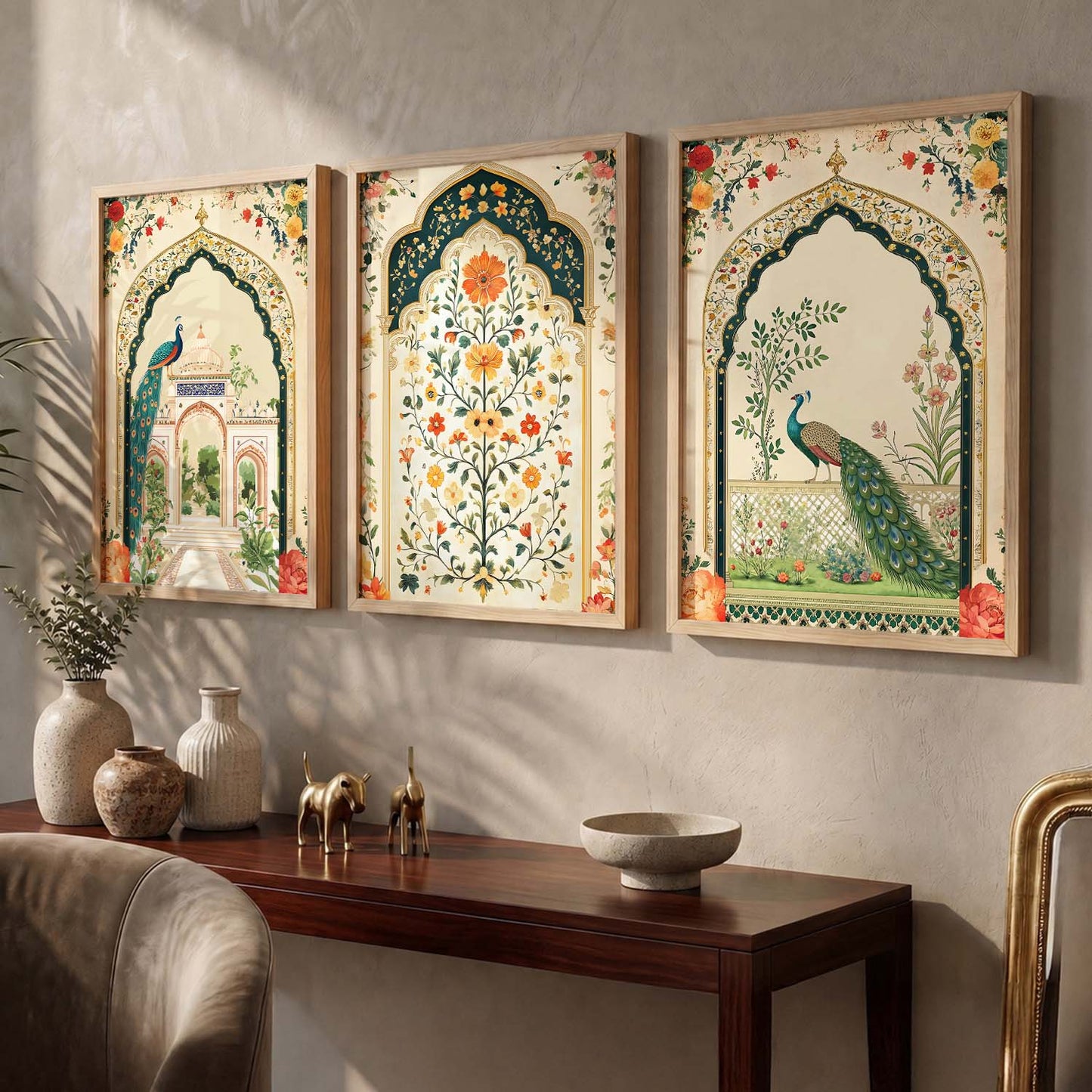 kotart Traditional wall Art Paintings with Frame for Home Decor - Framed Wall Painting for Living Room Bedroom Office Room Decor