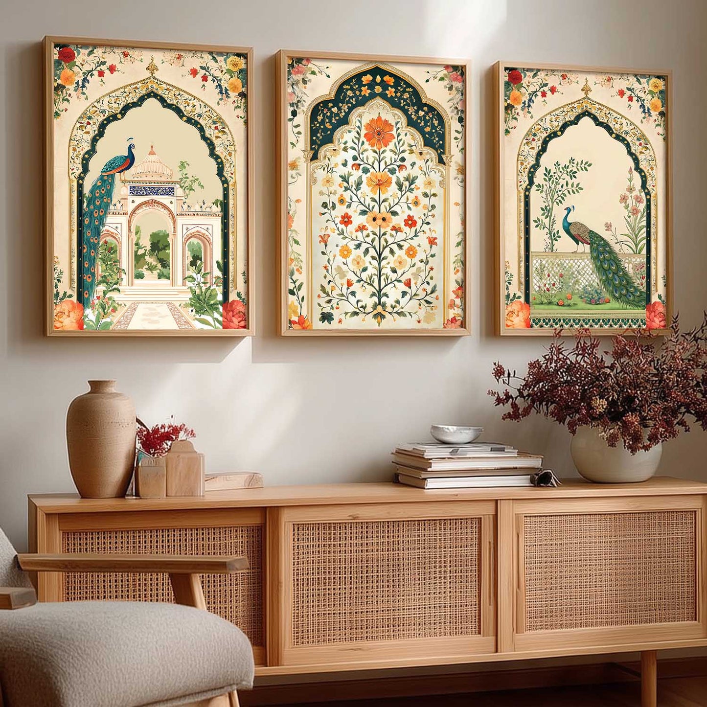 kotart Traditional wall Art Paintings with Frame for Home Decor - Framed Wall Painting for Living Room Bedroom Office Room Decor