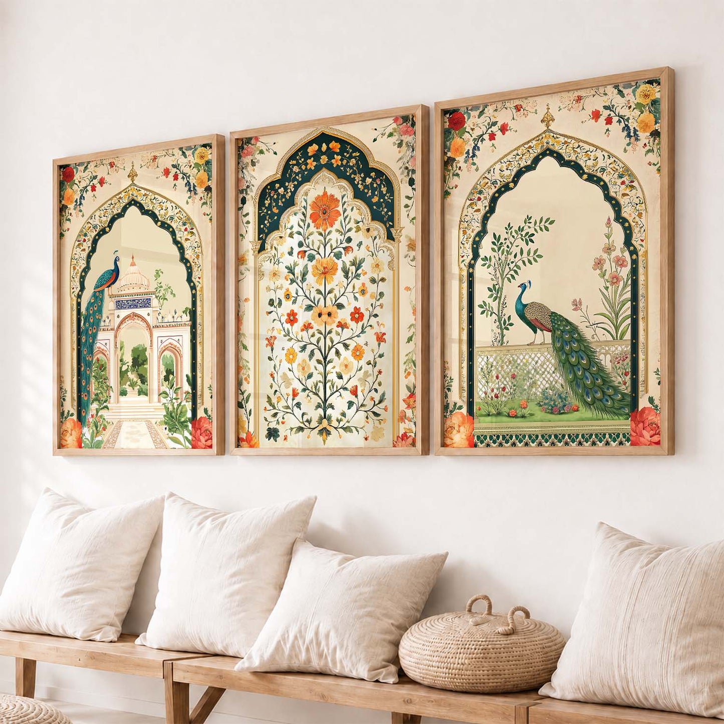 kotart Traditional wall Art Paintings with Frame for Home Decor - Framed Wall Painting for Living Room Bedroom Office Room Decor