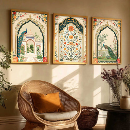 kotart Traditional wall Art Paintings with Frame for Home Decor - Framed Wall Painting for Living Room Bedroom Office Room Decor