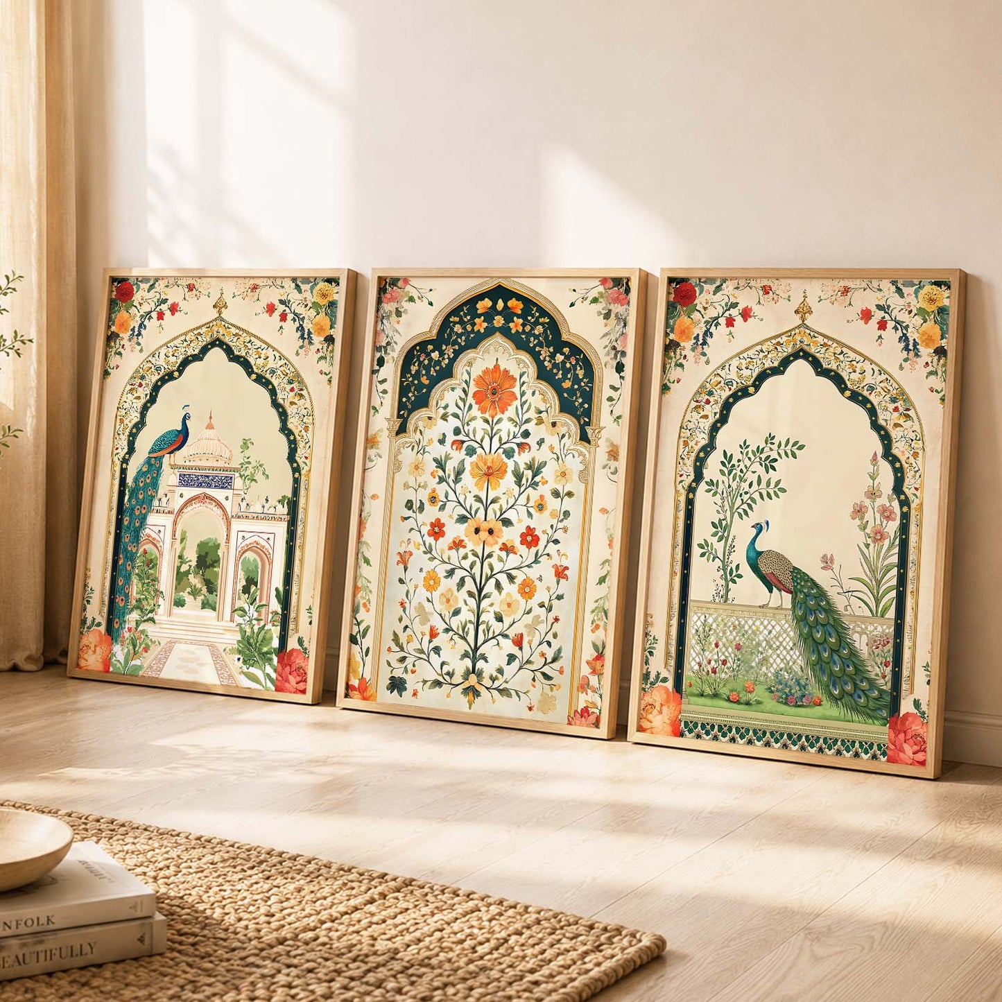 kotart Traditional wall Art Paintings with Frame for Home Decor - Framed Wall Painting for Living Room Bedroom Office Room Decor