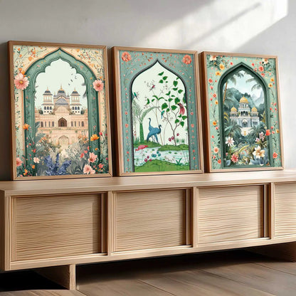 kotart Traditional wall Art Paintings with Frame for Home Decor - Framed Wall Painting for Living Room Bedroom Office Room Decor
