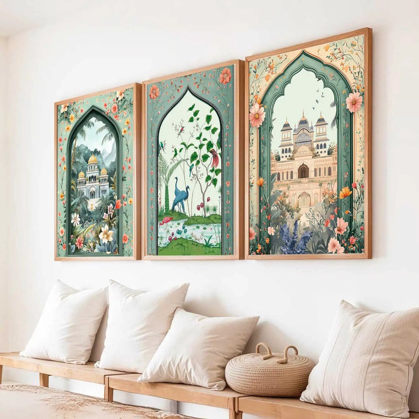 kotart Traditional wall Art Paintings with Frame for Home Decor - Framed Wall Painting for Living Room Bedroom Office Room Decor