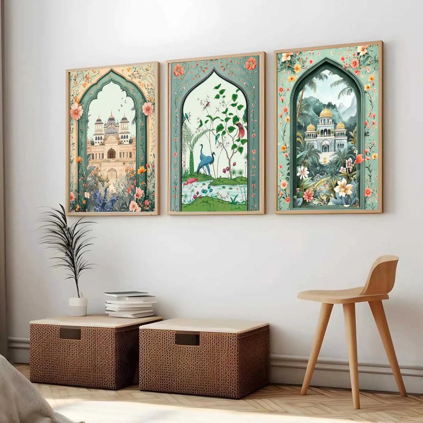 kotart Traditional wall Art Paintings with Frame for Home Decor - Framed Wall Painting for Living Room Bedroom Office Room Decor