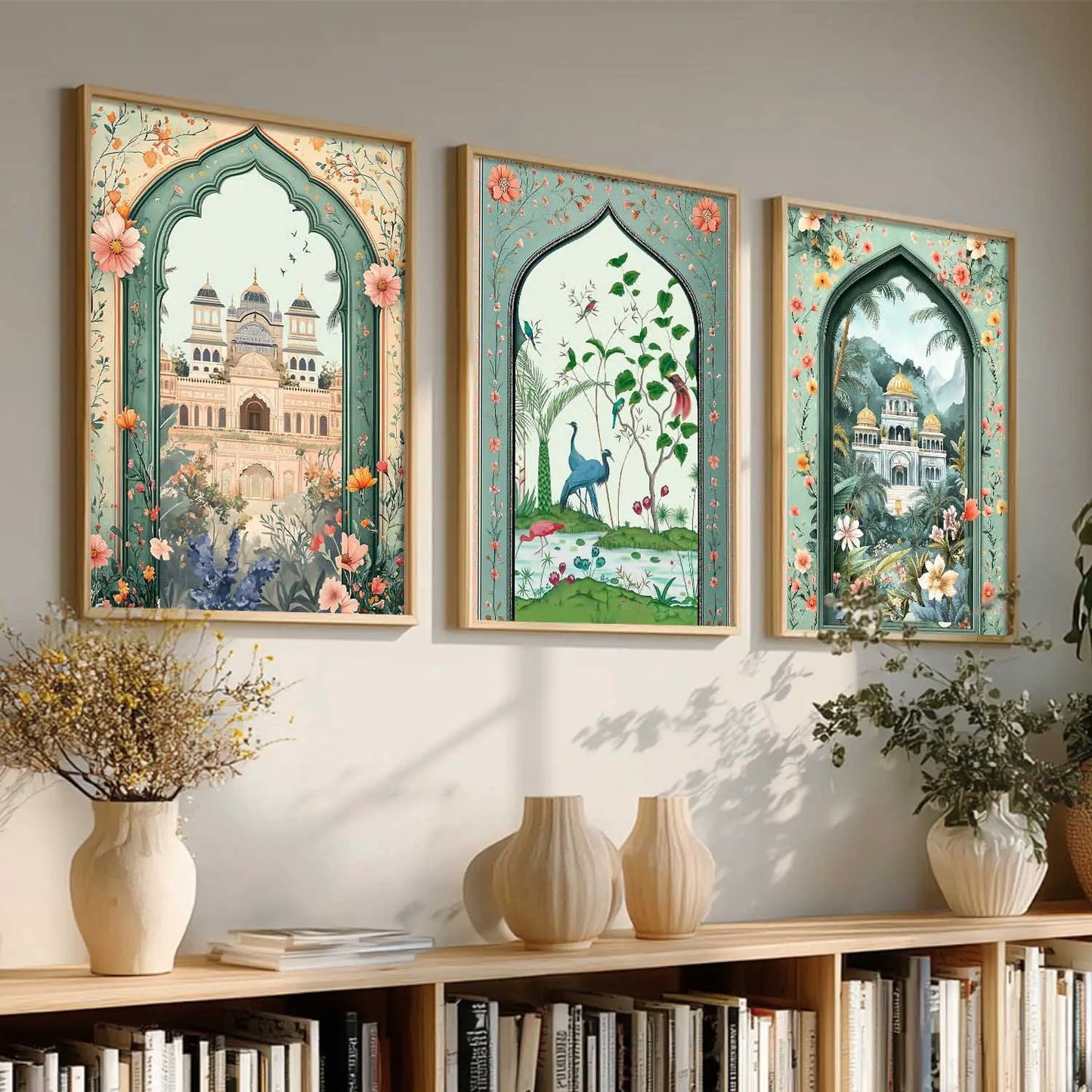 kotart Traditional wall Art Paintings with Frame for Home Decor - Framed Wall Painting for Living Room Bedroom Office Room Decor