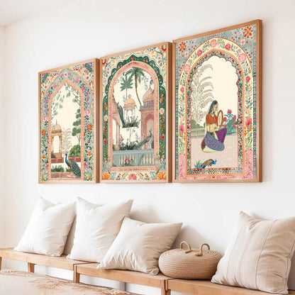 kotart Traditional wall Art Paintings with Frame for Home Decor - Framed Wall Painting for Living Room Bedroom Office Room Decor