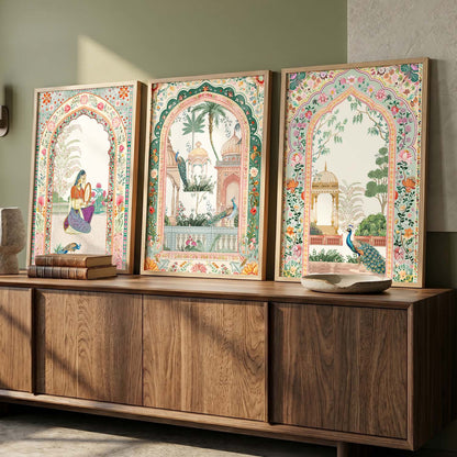 kotart Traditional wall Art Paintings with Frame for Home Decor - Framed Wall Painting for Living Room Bedroom Office Room Decor