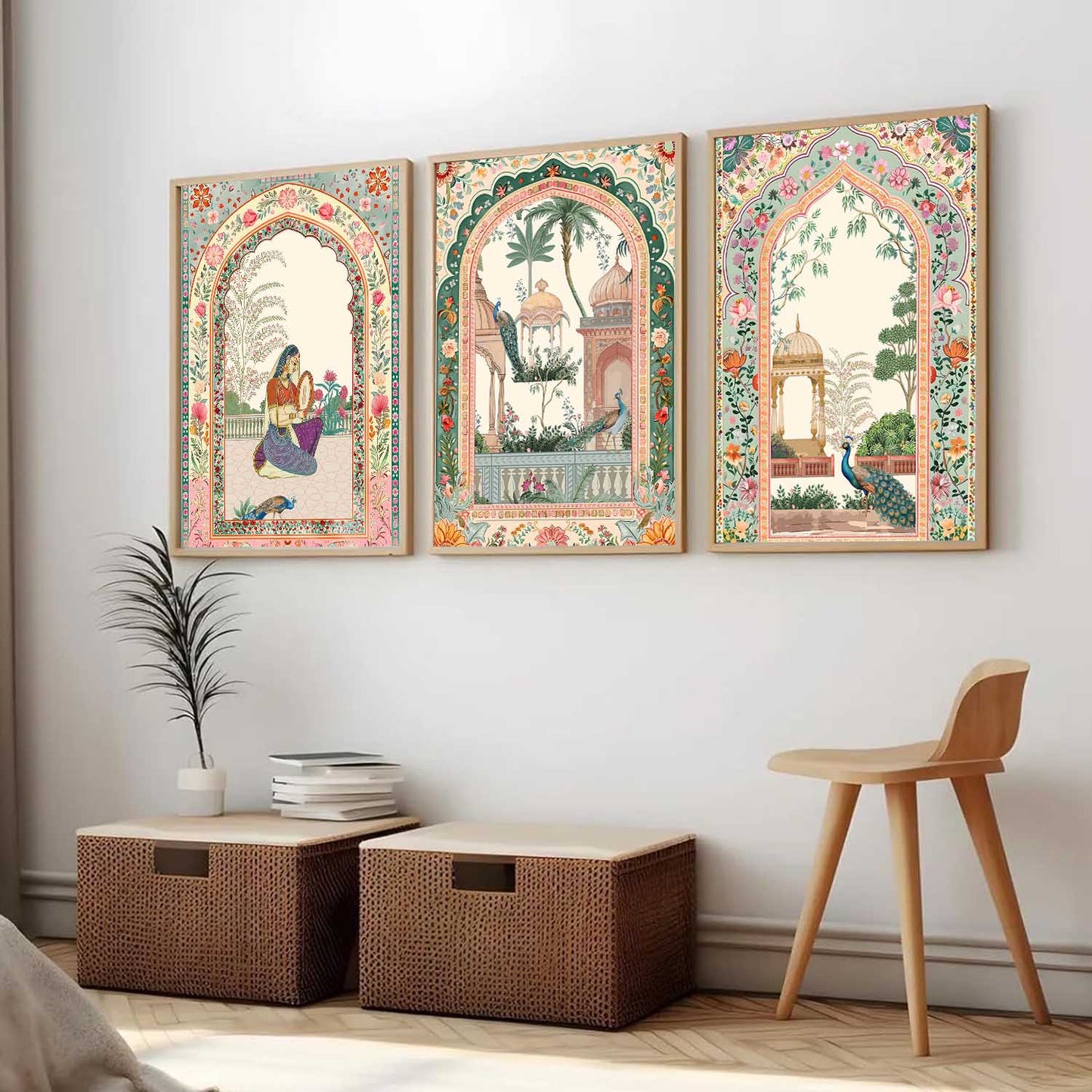 kotart Traditional wall Art Paintings with Frame for Home Decor - Framed Wall Painting for Living Room Bedroom Office Room Decor