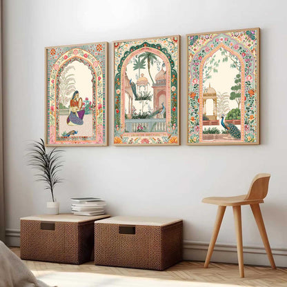 kotart Traditional wall Art Paintings with Frame for Home Decor - Framed Wall Painting for Living Room Bedroom Office Room Decor
