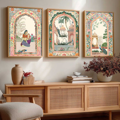 kotart Traditional wall Art Paintings with Frame for Home Decor - Framed Wall Painting for Living Room Bedroom Office Room Decor