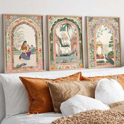 kotart Traditional wall Art Paintings with Frame for Home Decor - Framed Wall Painting for Living Room Bedroom Office Room Decor