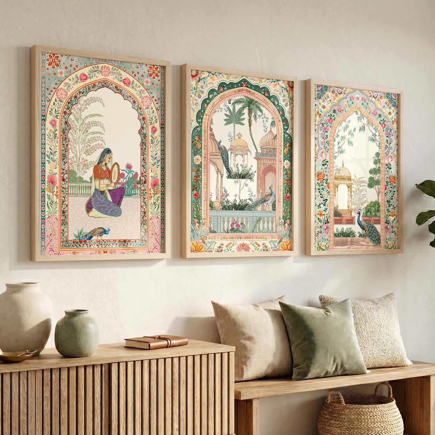 kotart Traditional wall Art Paintings with Frame for Home Decor - Framed Wall Painting for Living Room Bedroom Office Room Decor