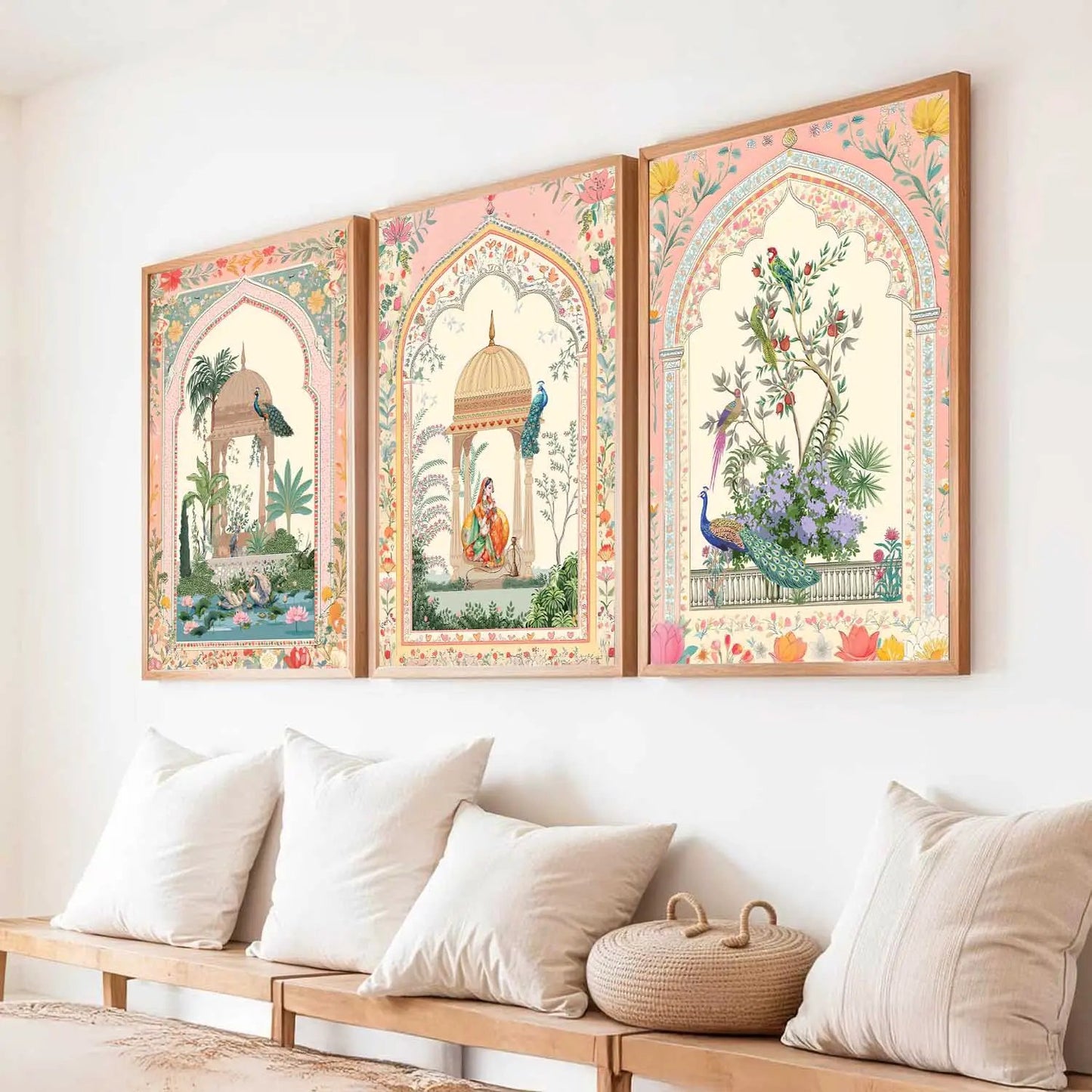 kotart Traditional wall Art Paintings with Frame for Home Decor - Framed Wall Painting for Living Room Bedroom Office Room Decor