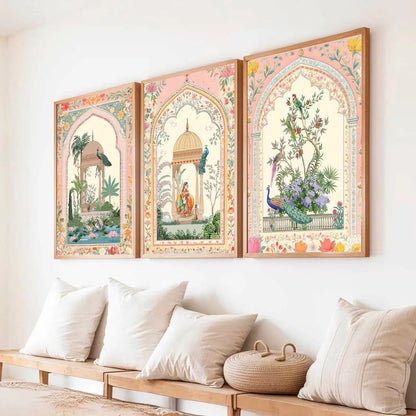 kotart Traditional wall Art Paintings with Frame for Home Decor - Framed Wall Painting for Living Room Bedroom Office Room Decor