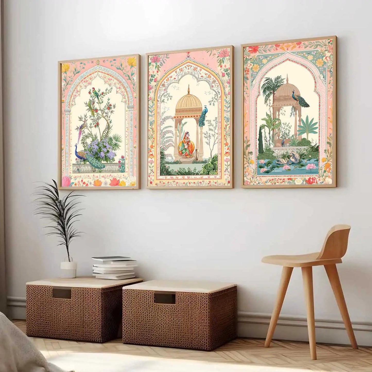 kotart Traditional wall Art Paintings with Frame for Home Decor - Framed Wall Painting for Living Room Bedroom Office Room Decor