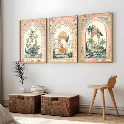 kotart Traditional wall Art Paintings with Frame for Home Decor - Framed Wall Painting for Living Room Bedroom Office Room Decor