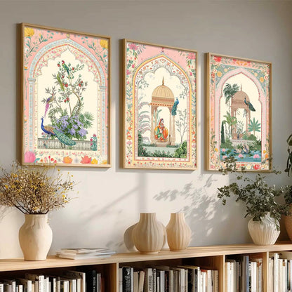 kotart Traditional wall Art Paintings with Frame for Home Decor - Framed Wall Painting for Living Room Bedroom Office Room Decor