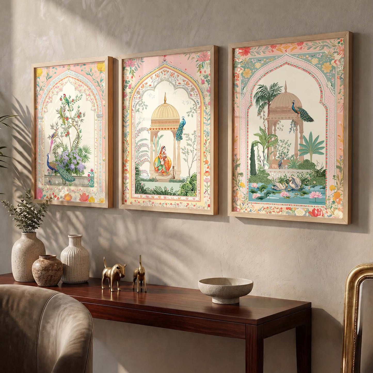 kotart Traditional wall Art Paintings with Frame for Home Decor - Framed Wall Painting for Living Room Bedroom Office Room Decor