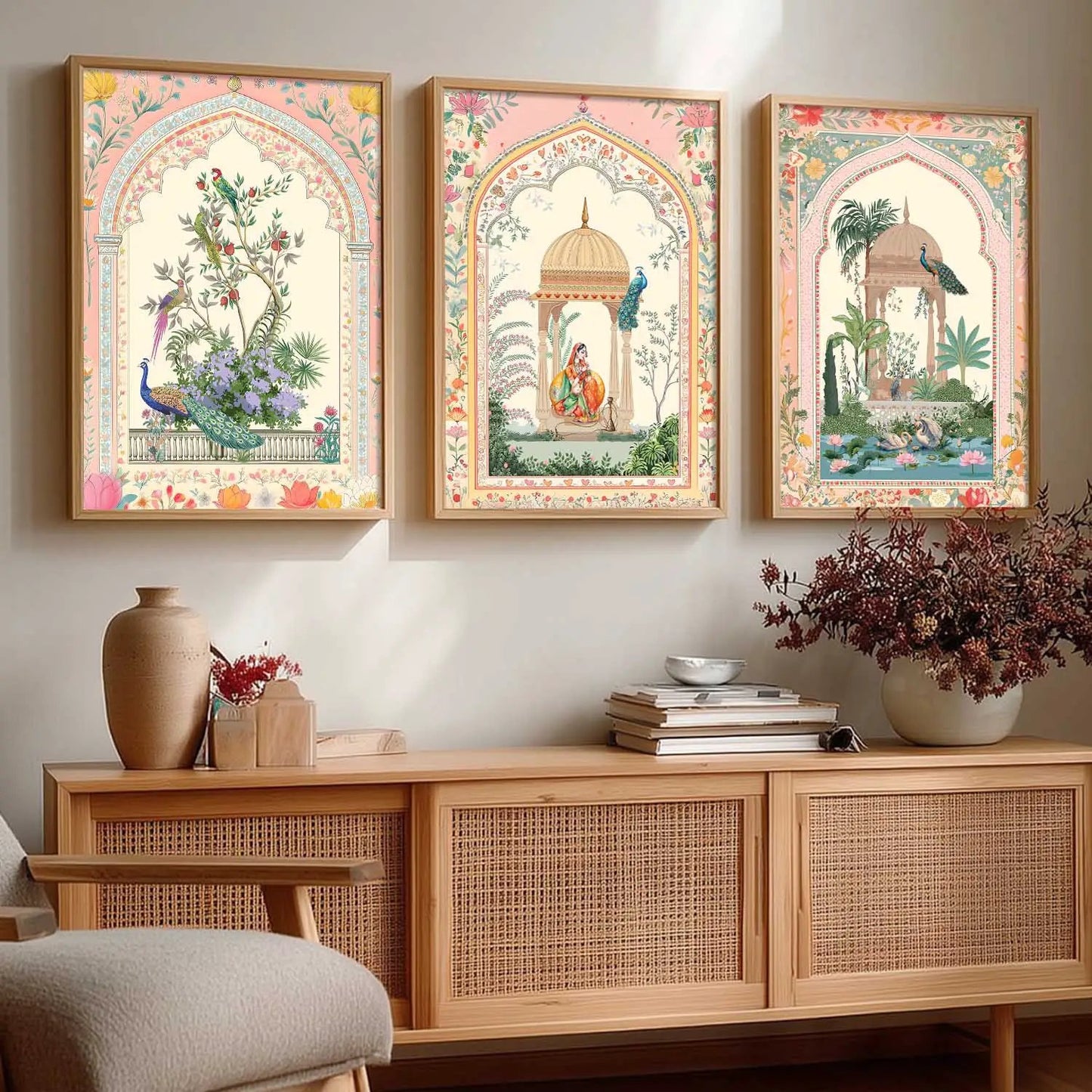 kotart Traditional wall Art Paintings with Frame for Home Decor - Framed Wall Painting for Living Room Bedroom Office Room Decor