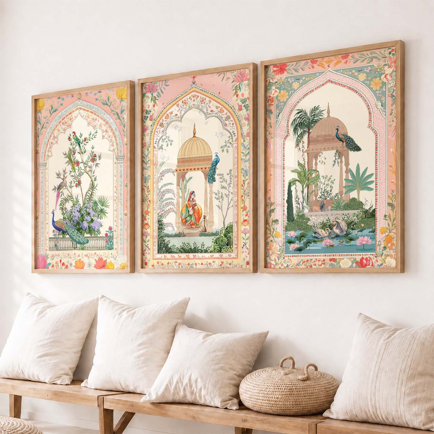 kotart Traditional wall Art Paintings with Frame for Home Decor - Framed Wall Painting for Living Room Bedroom Office Room Decor