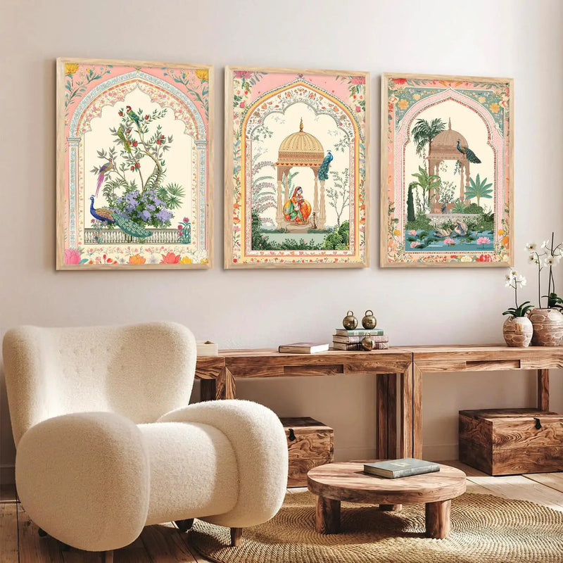 kotart Traditional wall Art Paintings with Frame for Home Decor - Framed Wall Painting for Living Room Bedroom Office Room Decor