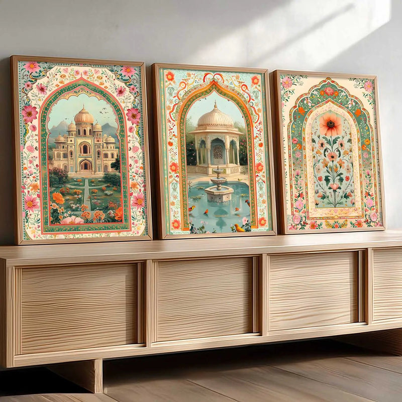 kotart Traditional wall Art Paintings with Frame for Home Decor - Framed Wall Painting for Living Room Bedroom Office Room Decor