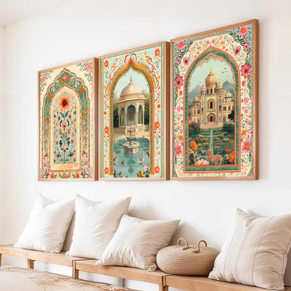 kotart Traditional wall Art Paintings with Frame for Home Decor - Framed Wall Painting for Living Room Bedroom Office Room Decor